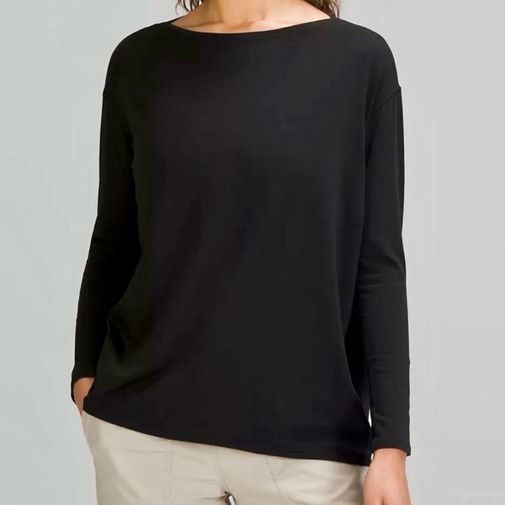 NWT Lululemon Back In Action long sleeve - black - NEW w/tag, 2